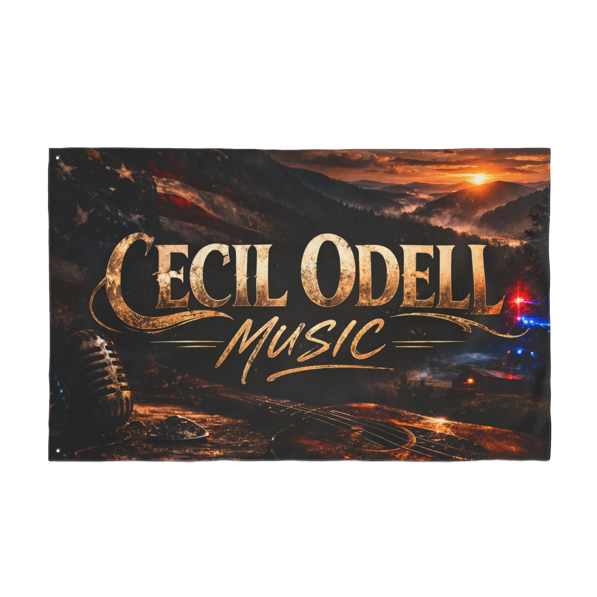 Cecil Odell Music Double-Sided Outdoor Banner Flag