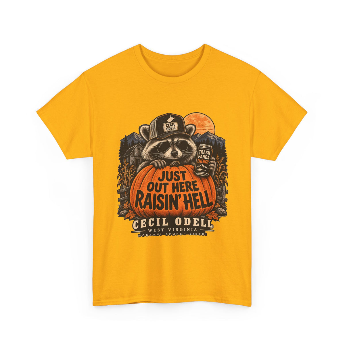 Just Out Here Raisin' Hell Halloween Tee | Cecil Odell