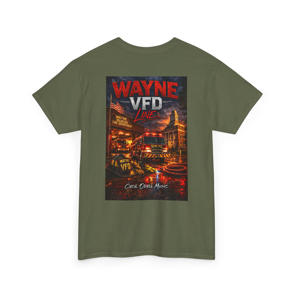 Wayne VFD Fire Department Tee: Vintage Firefighter Graphic T‑Shirt