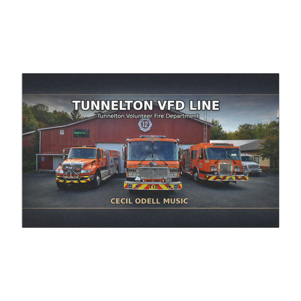 Tunnelton VFD Line Photo Car Magnet: Volunteer Fire Department Truck Magnet
