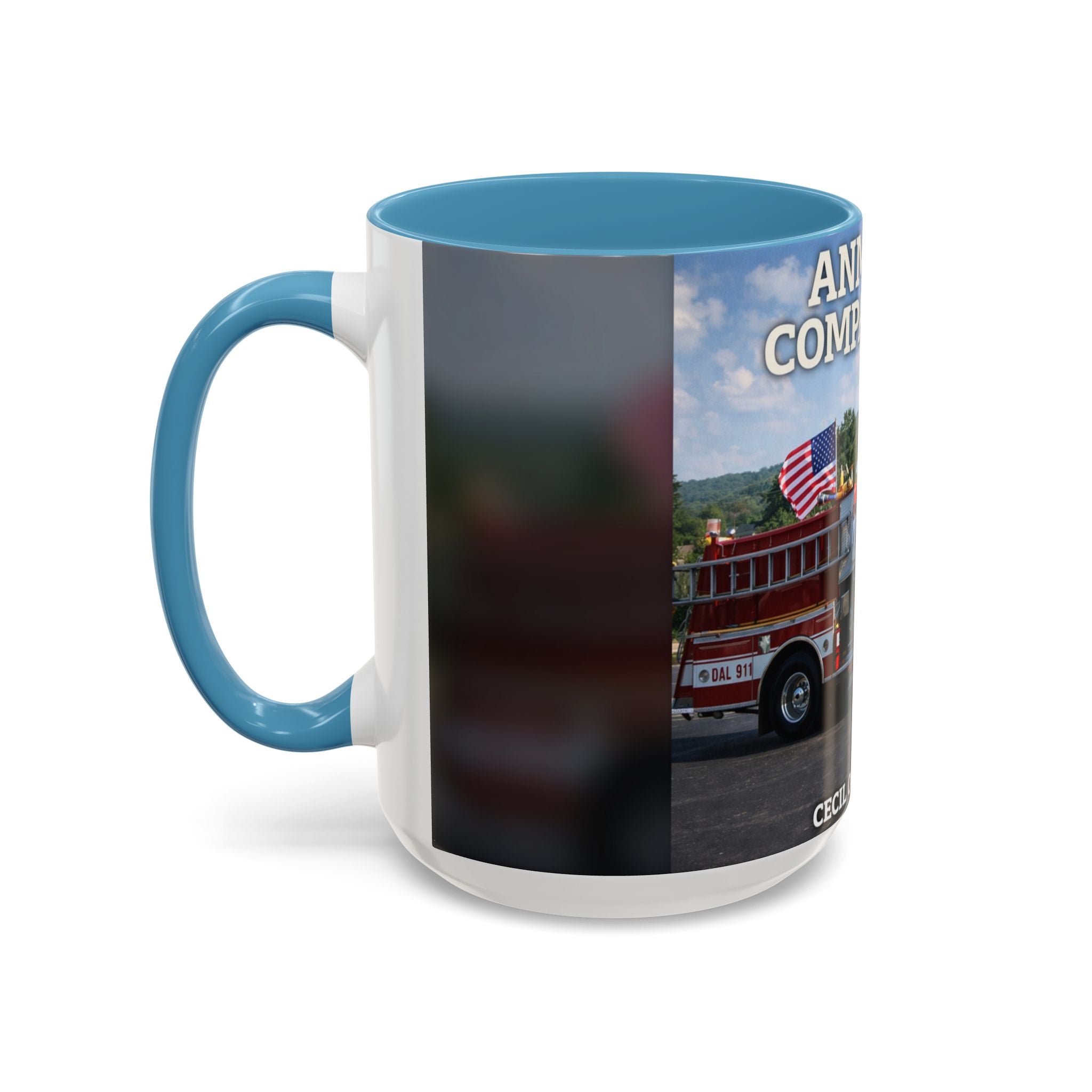 Fire Truck Coffee Mug: Anmoore Company One Tribute (Cecil Odell Music)