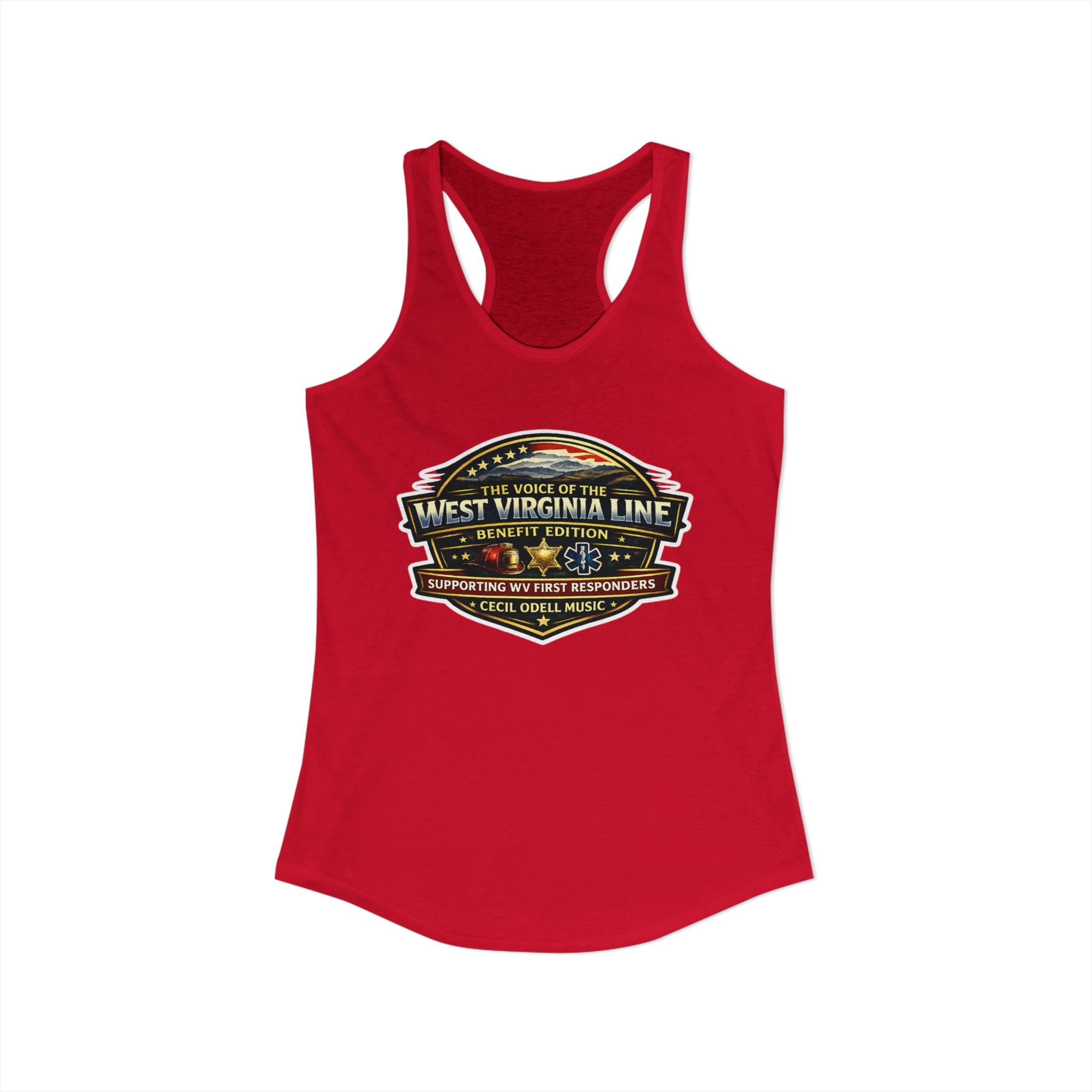 The Voice of the West Virginia Line Benefit Edition - Women's Ideal Racerback Tank