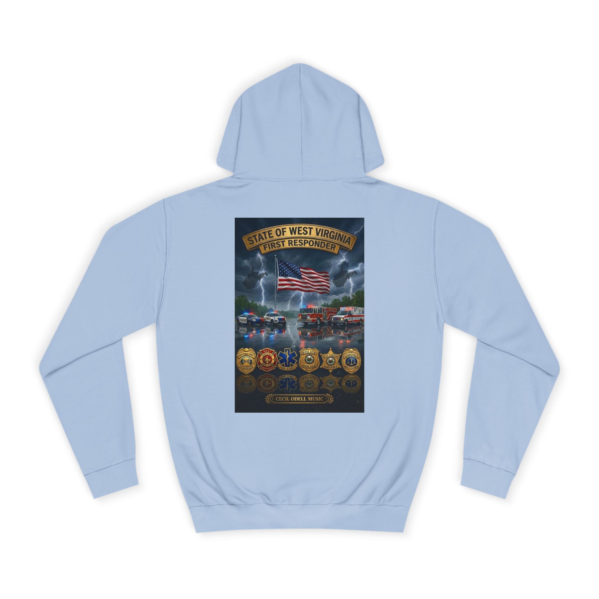 West Virginia Line Badge Hoodie: State & First Responder Tribute