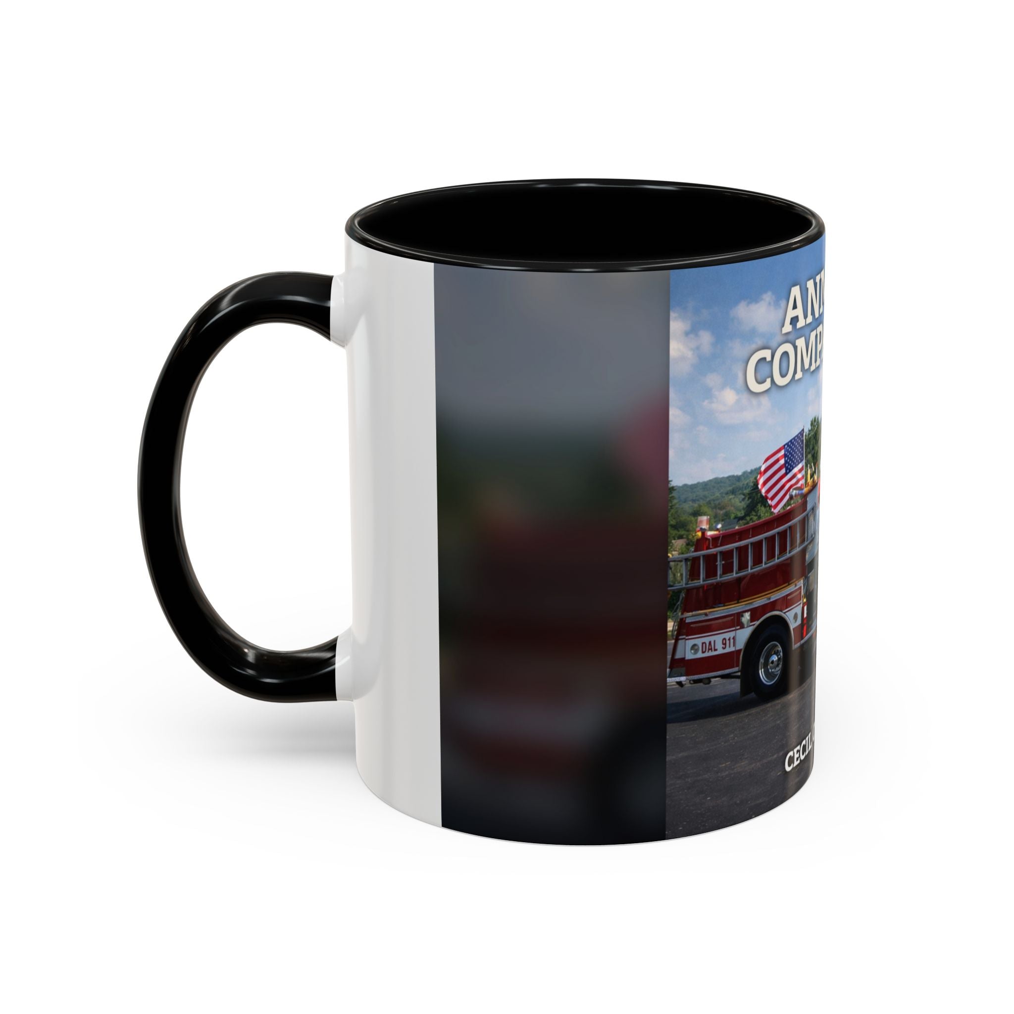 Fire Truck Coffee Mug: Anmoore Company One Tribute (Cecil Odell Music)