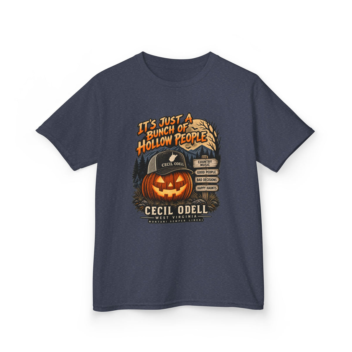 It's Just a Bunch of Hollow People Kids Halloween Tee | Cecil Odell