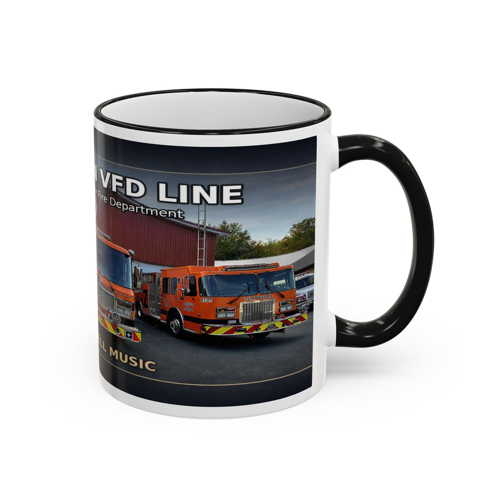 Fire Truck Photo Accent Rim Mug: "Cecil Odell Music" Volunteer Fire Department Tribute (11oz/15oz)
