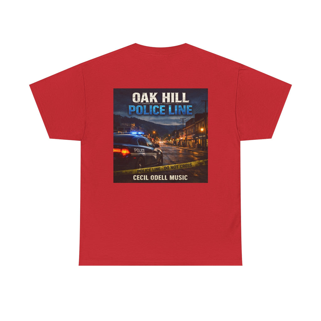 Police Line T-Shirt: Oak Hill 'Police Line' Album Cover Tee
