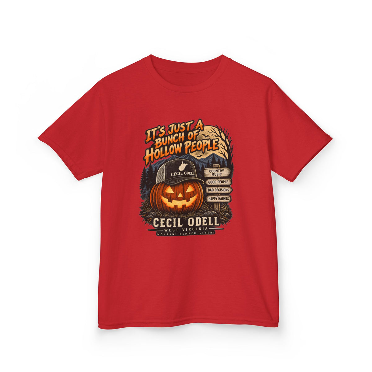 It's Just a Bunch of Hollow People Kids Halloween Tee | Cecil Odell