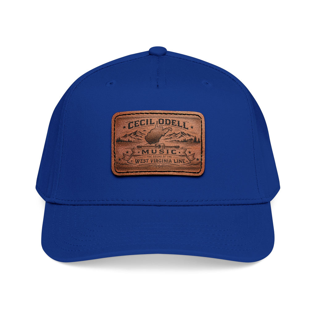 Leather Patch Baseball Cap: Cecil Odell Music Rectangle