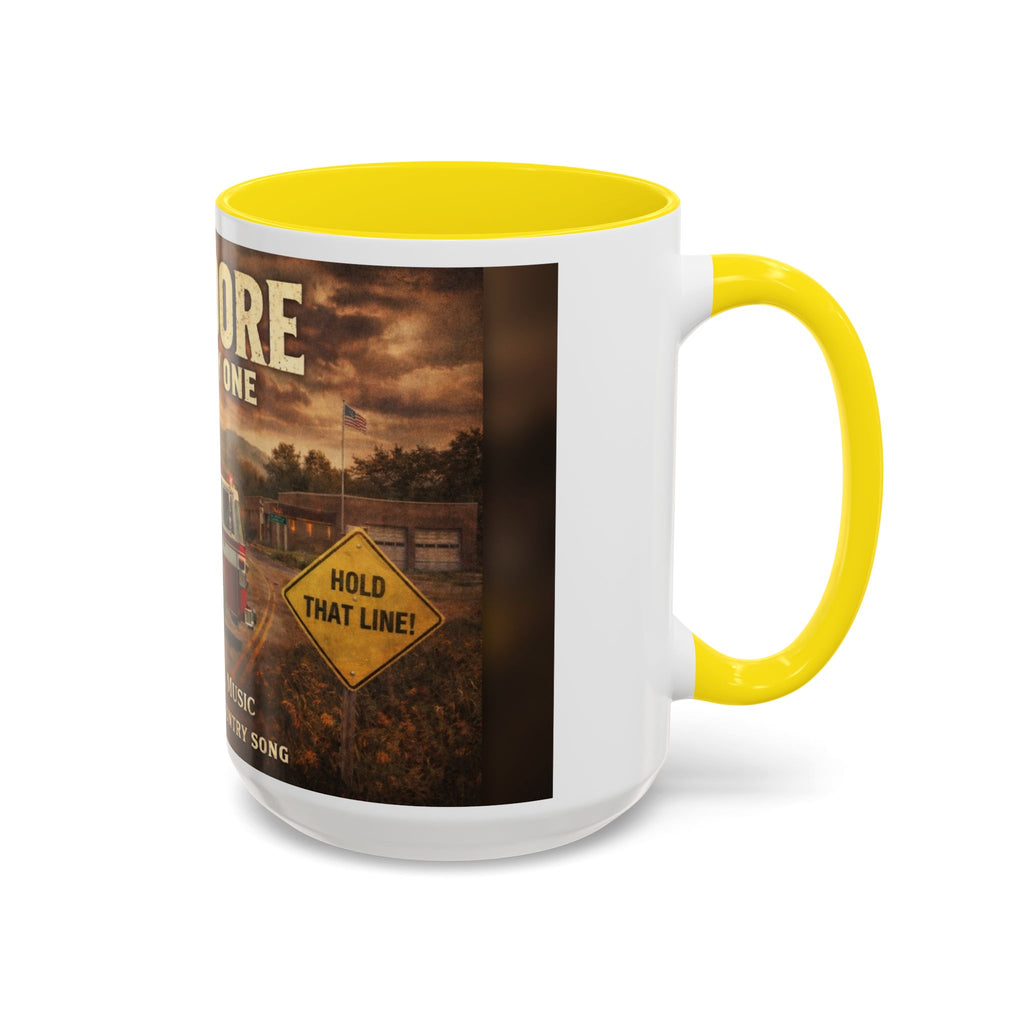 Anmoore Company One Firetruck Accent Coffee Mug: 'Hold That Line' West Virginia Country Music Tribute