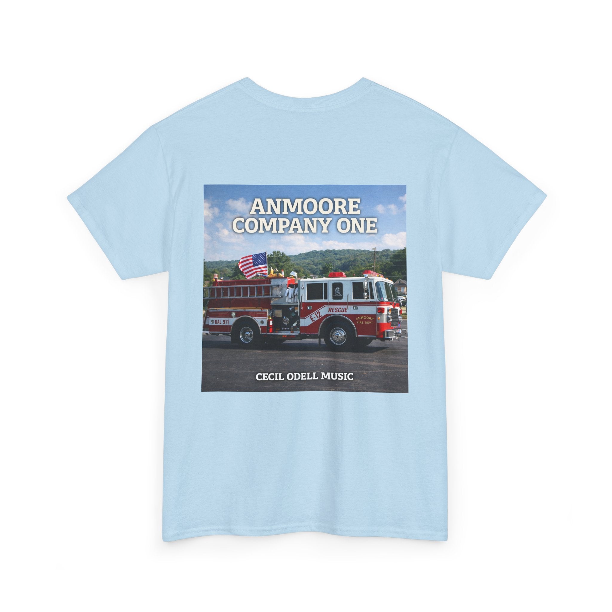 Firetruck Graphic Tee: "Anmoore Company One" Fire Department Tribute