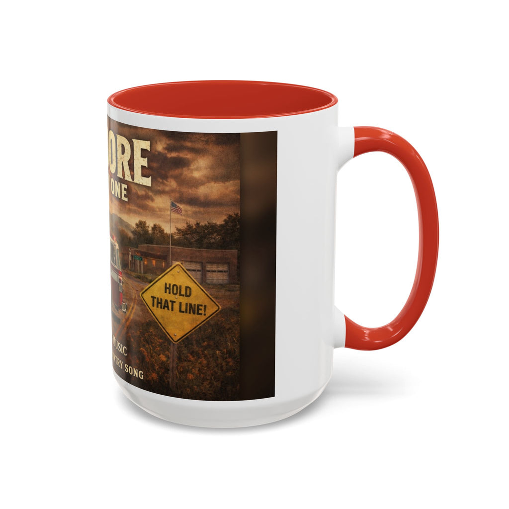 Anmoore Company One Firetruck Accent Coffee Mug: 'Hold That Line' West Virginia Country Music Tribute