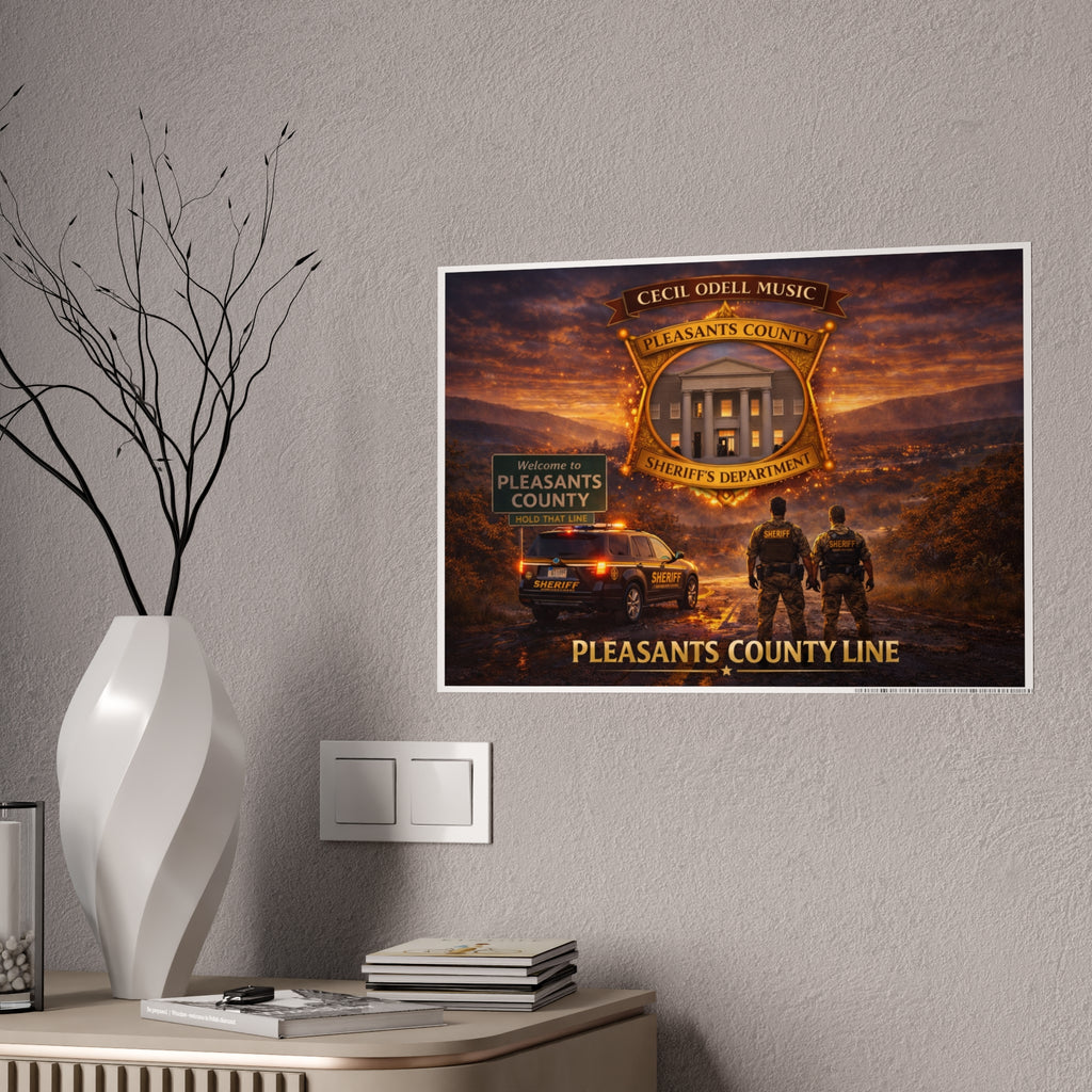 Pleasants County Sheriff Poster - Gloss Police Wall Art