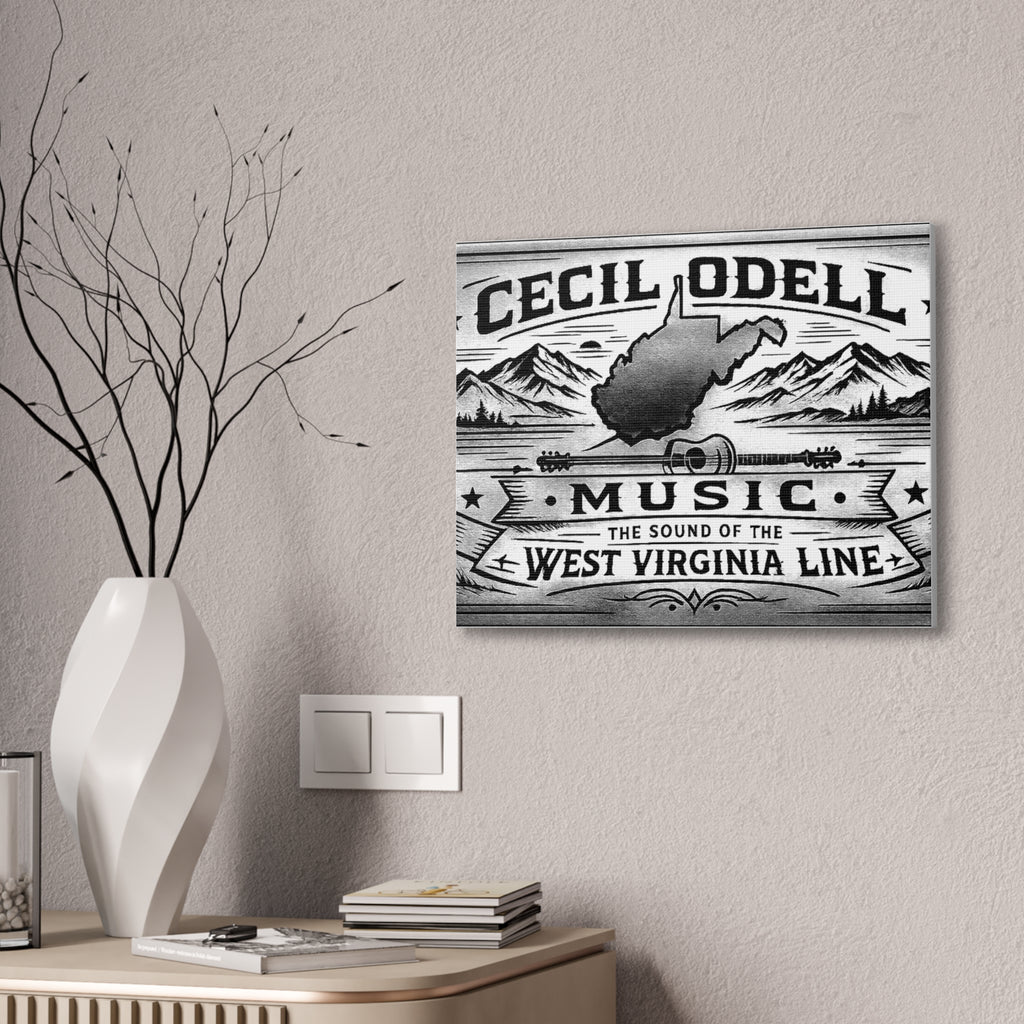 Cecil Odell Music Canvas Print: “The Sound of the West Virginia Line”