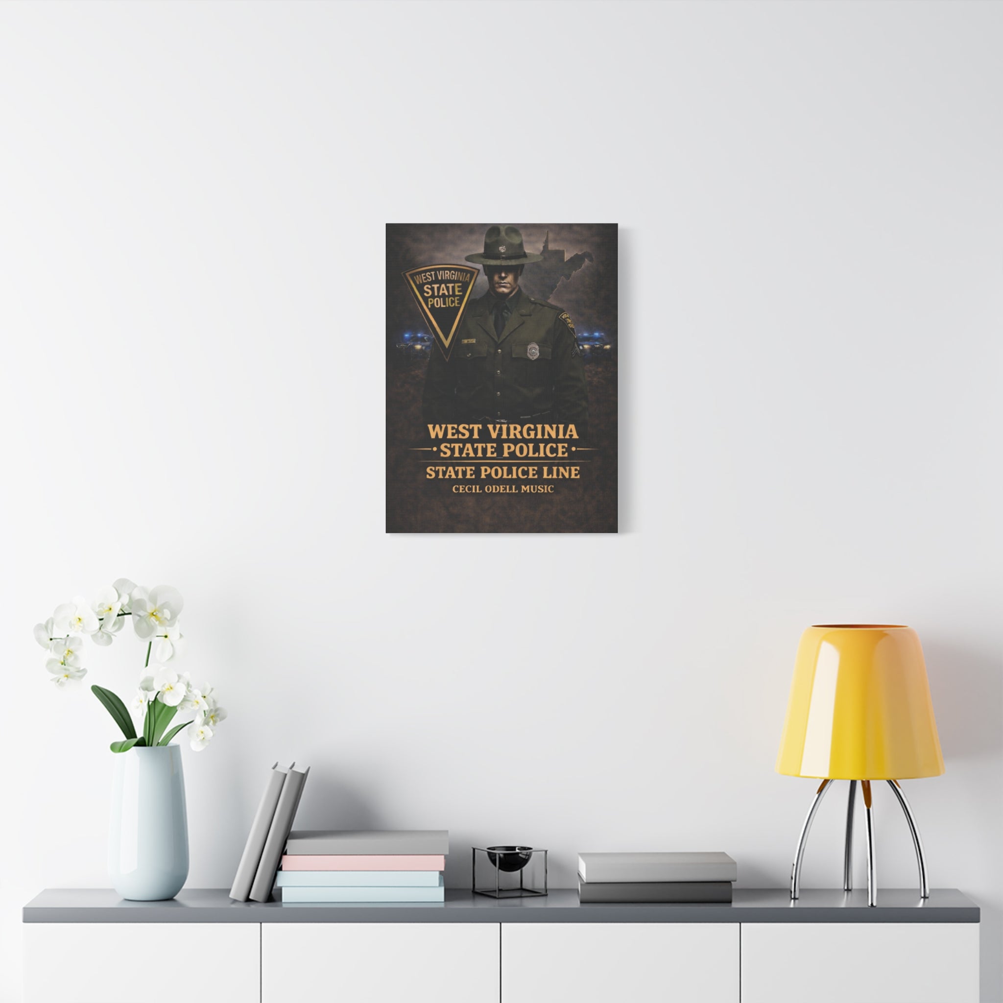 West Virginia State Police Canvas Wall Art: 'State Police Line' Tribute