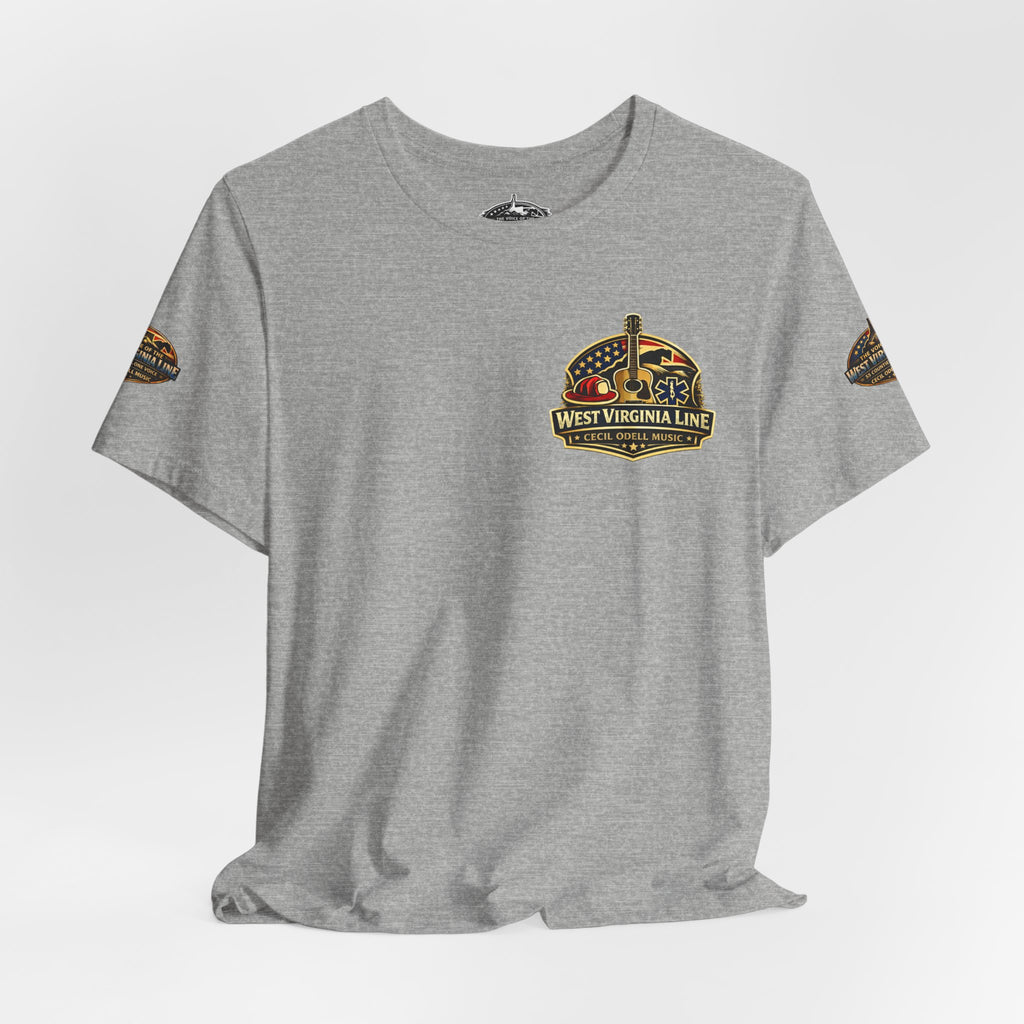 West Virginia Outlaw T-Shirt: Rustic Skull & Guns Country Graphic Tee