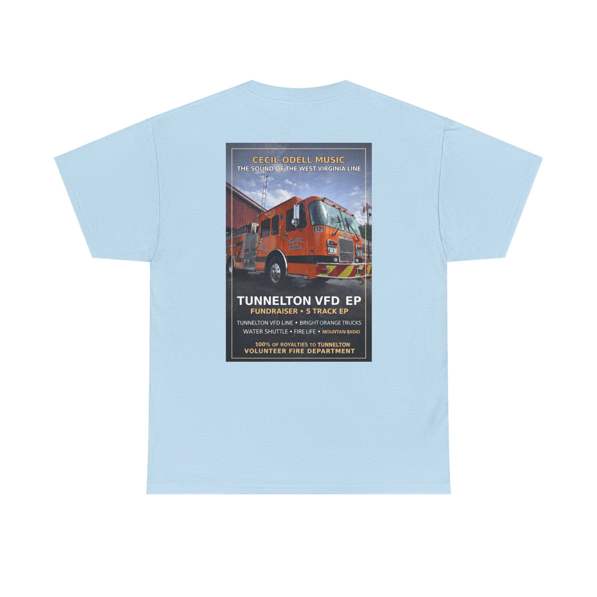 Tunnelton VFD Firetruck Tee: Volunteer Fire Department Fundraiser T-Shirt