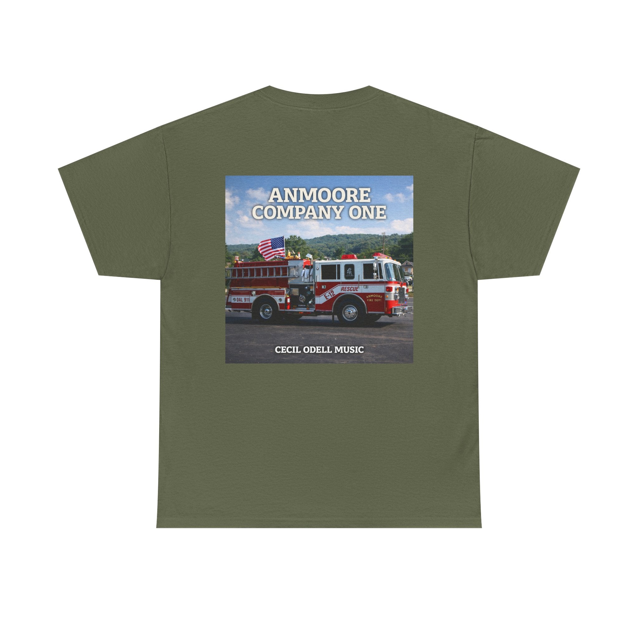 Firetruck Graphic Tee: "Anmoore Company One" Fire Department Tribute