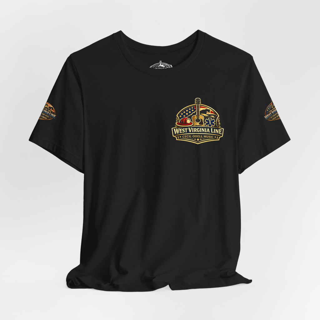 West Virginia Outlaw T-Shirt: Rustic Skull & Guns Country Graphic Tee