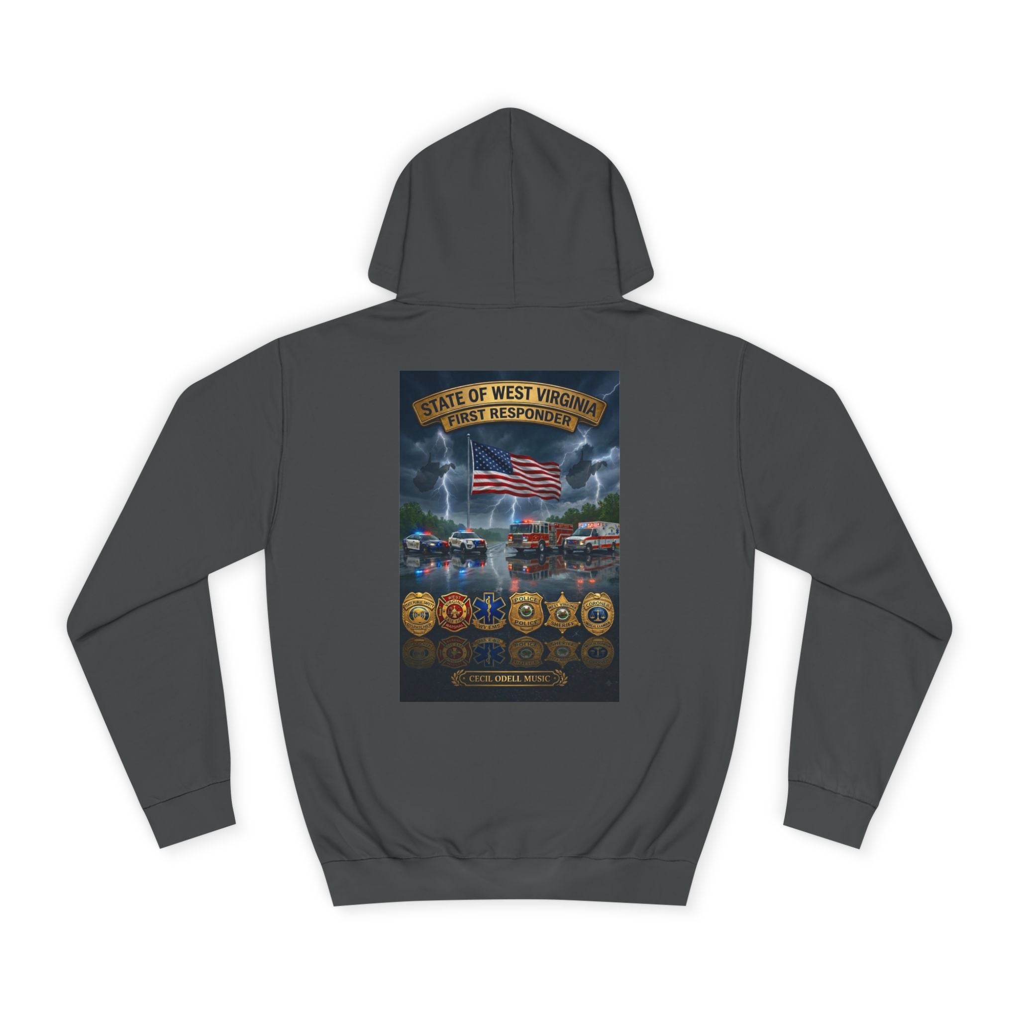 West Virginia Line Badge Hoodie: State & First Responder Tribute