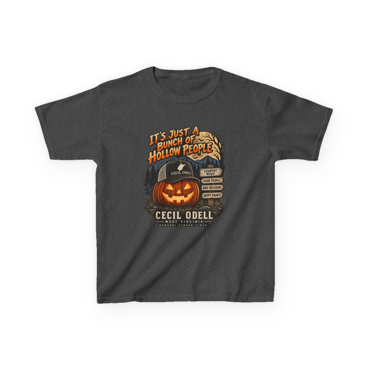 It's Just a Bunch of Hollow People Kids Halloween Tee | Cecil Odell