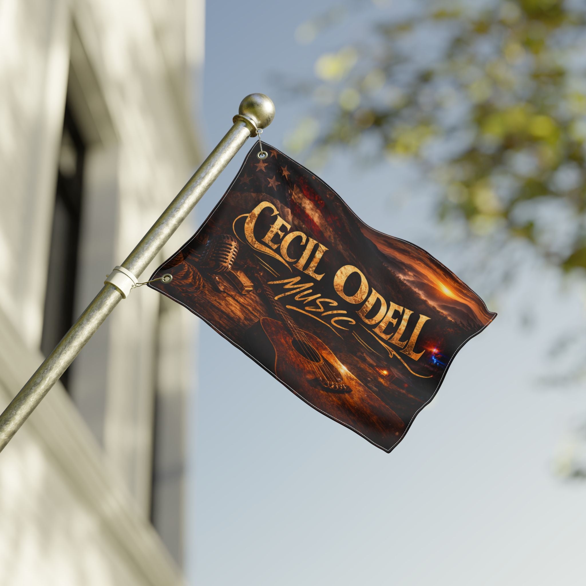 Cecil Odell Music Double-Sided Outdoor Flag