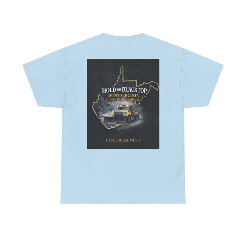 West Virginia 'Hold the Blacktop' Graphic Tee: Vintage Truck State Outline Music Shirt