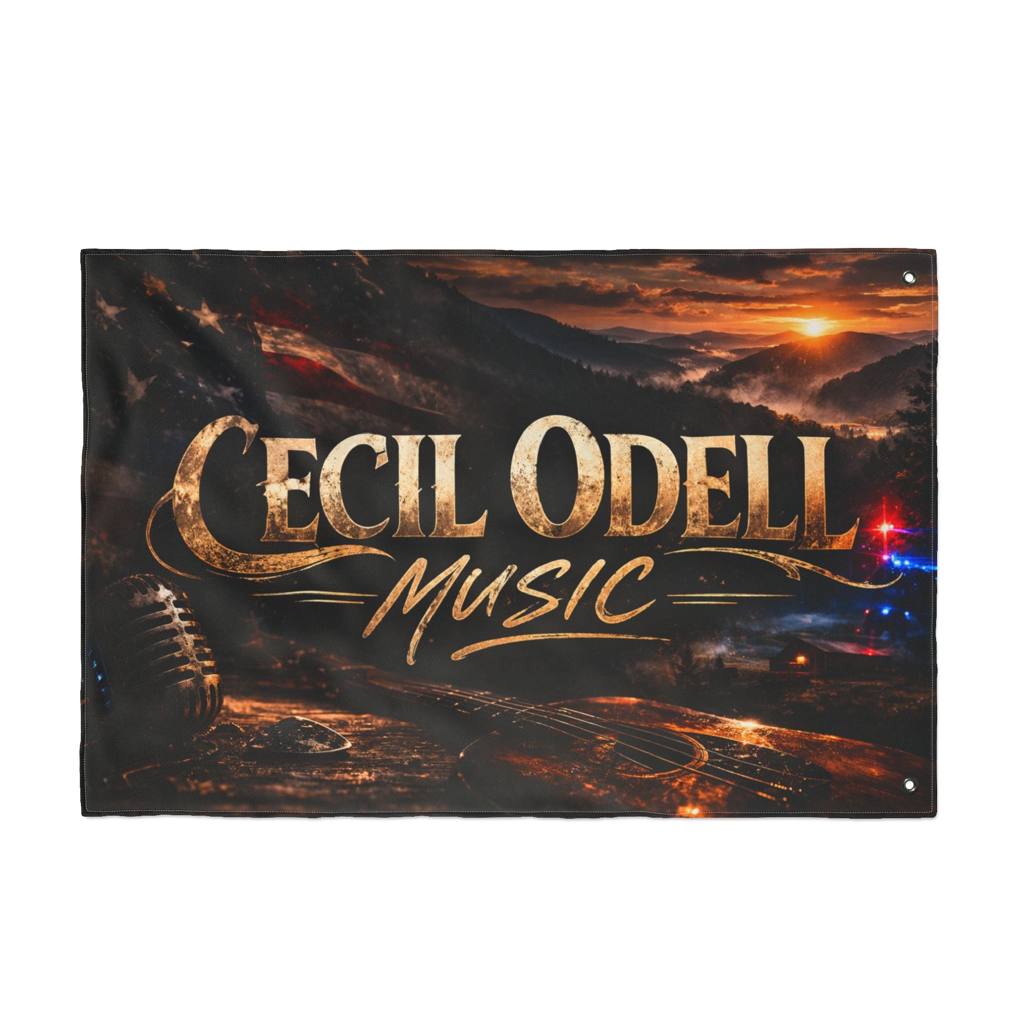 Cecil Odell Music Double-Sided Outdoor Banner Flag