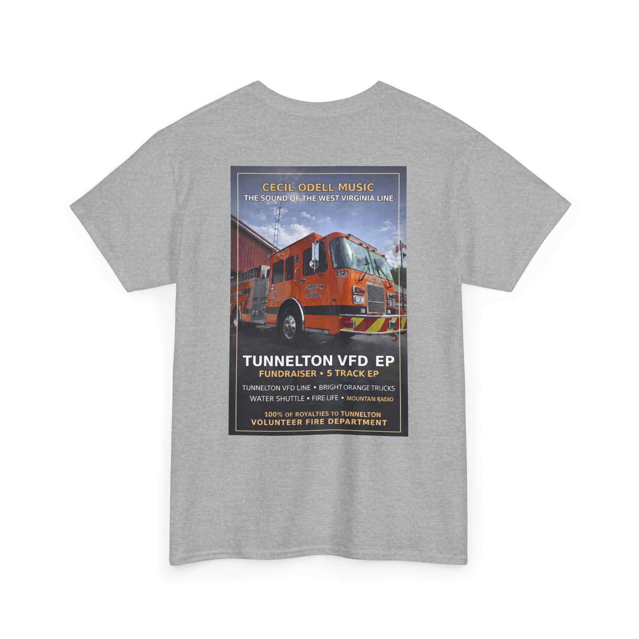 Tunnelton VFD Firetruck Tee: Volunteer Fire Department Fundraiser T-Shirt