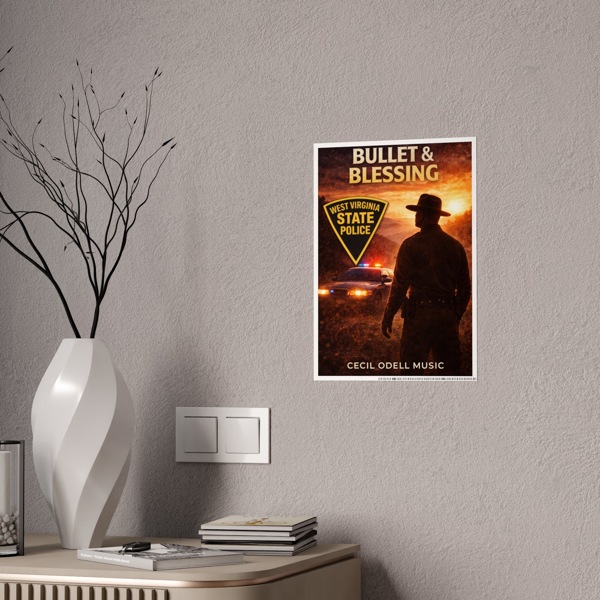 Bullet & Blessing Poster — West Virginia State Police Music Print
