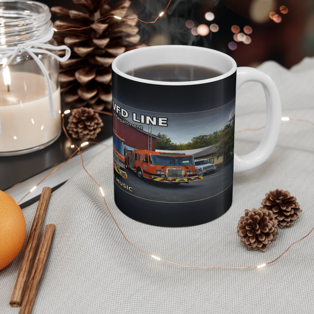 Tunnelton VFD Fire Truck Mug: 11oz Volunteer Fire Department Coffee Cup