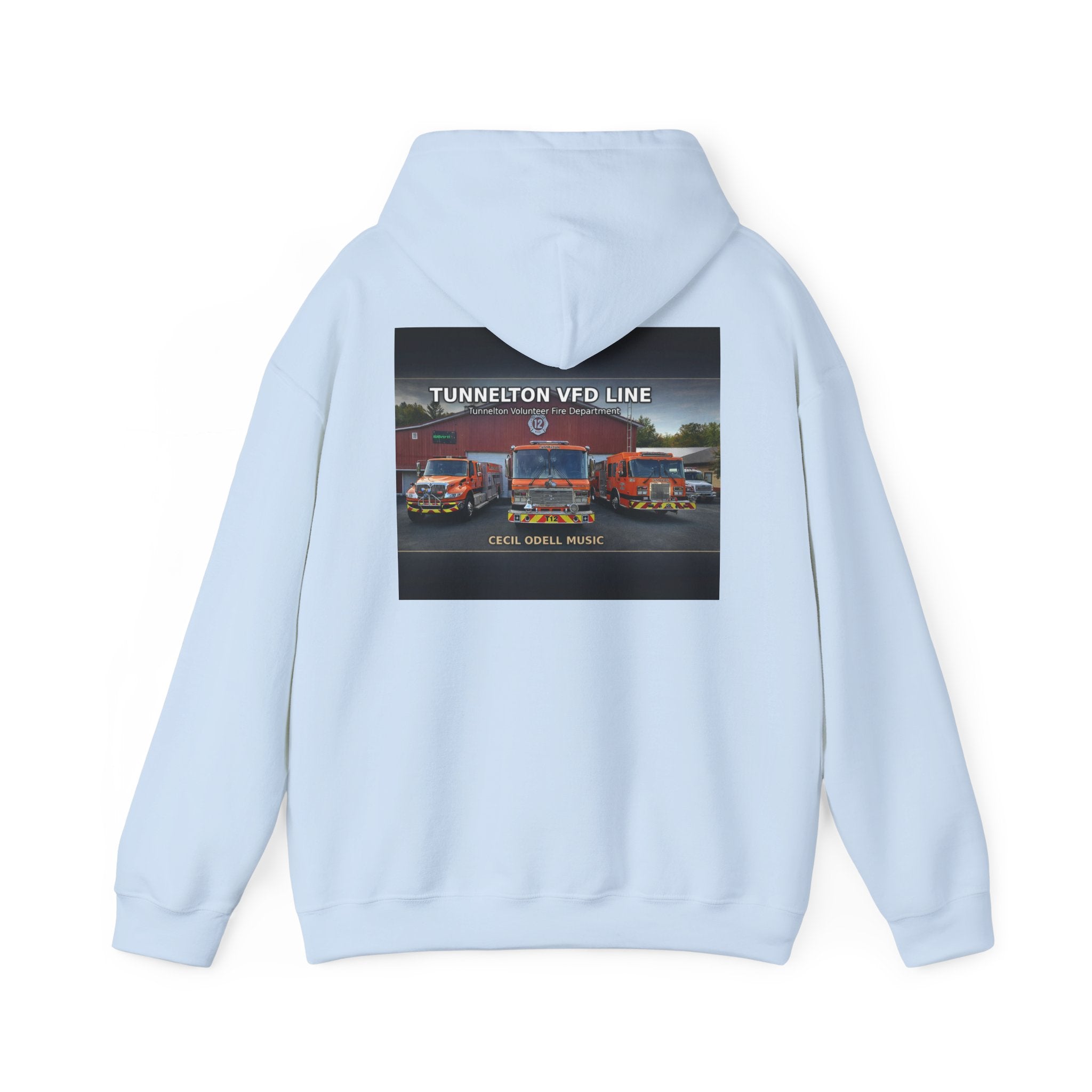 Tunnelton VFD Line Hoodie: Cool Music Firetruck Graphic Pullover