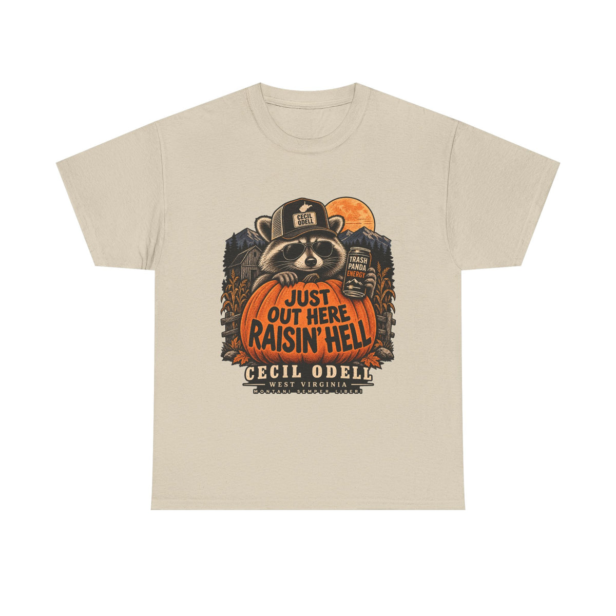 Just Out Here Raisin' Hell Halloween Tee | Cecil Odell