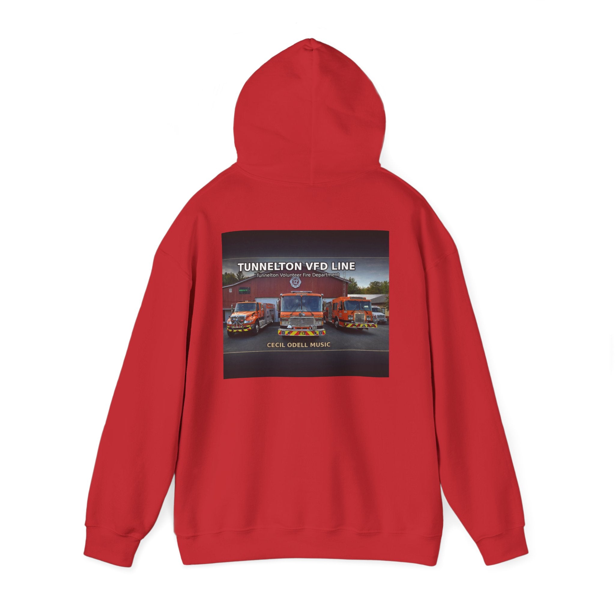 Tunnelton VFD Line Hoodie: Cool Music Firetruck Graphic Pullover
