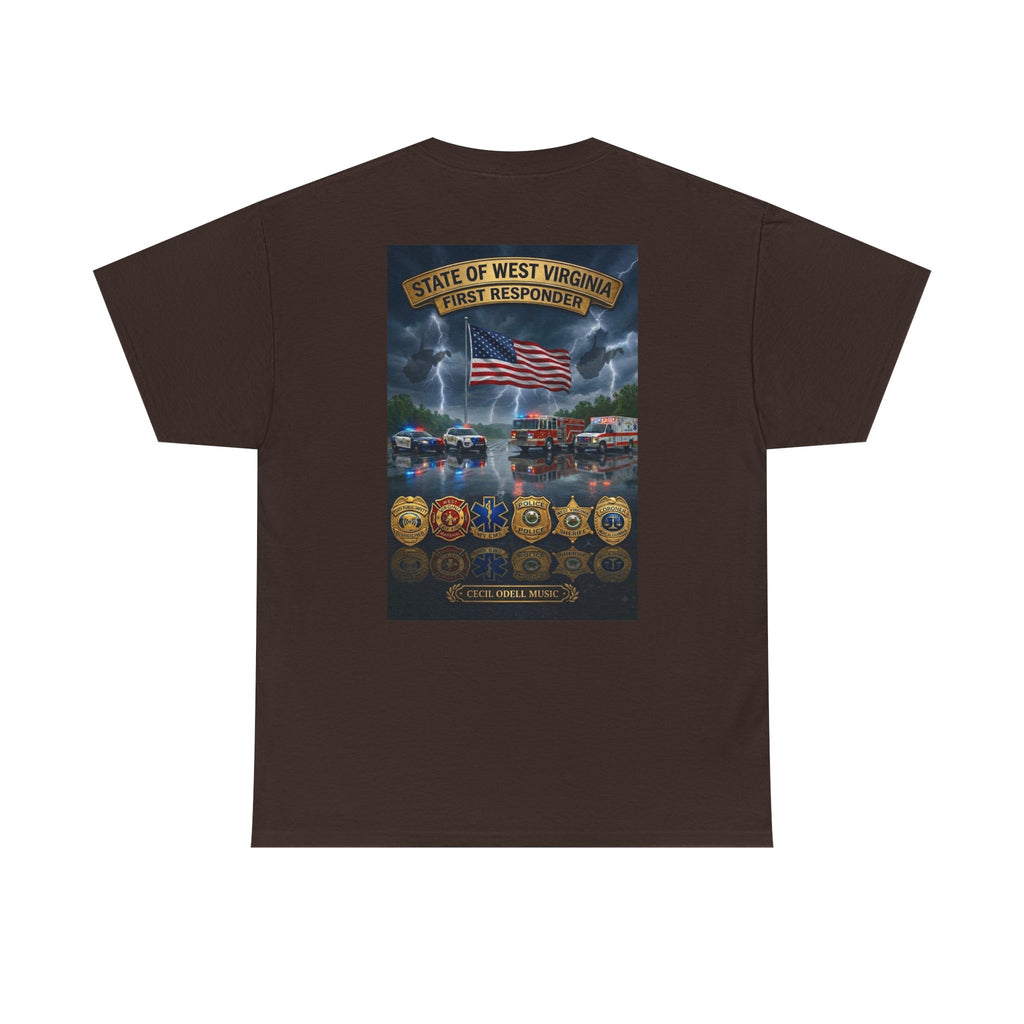 First Responder Tribute T-Shirt: State of West Virginia Police, Fire & EMS Memorial Tee