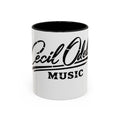 Cecil Odell Music Accent Coffee Mug: Black-Trim Musician Gift (11/15 oz)