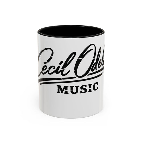 Cecil Odell Music Black-Trim Accent Coffee Mug