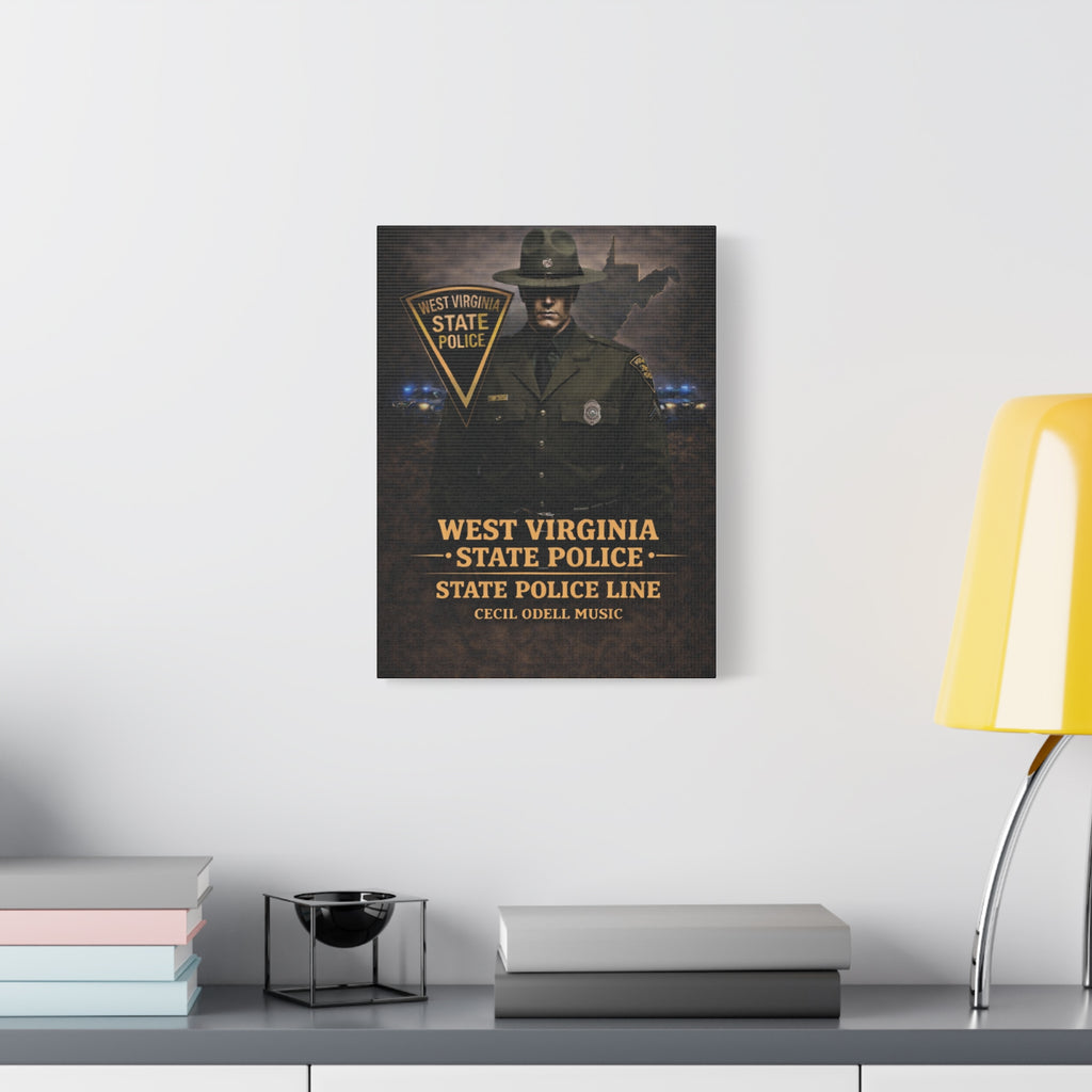 West Virginia State Police Canvas Wall Art: 'State Police Line' Tribute