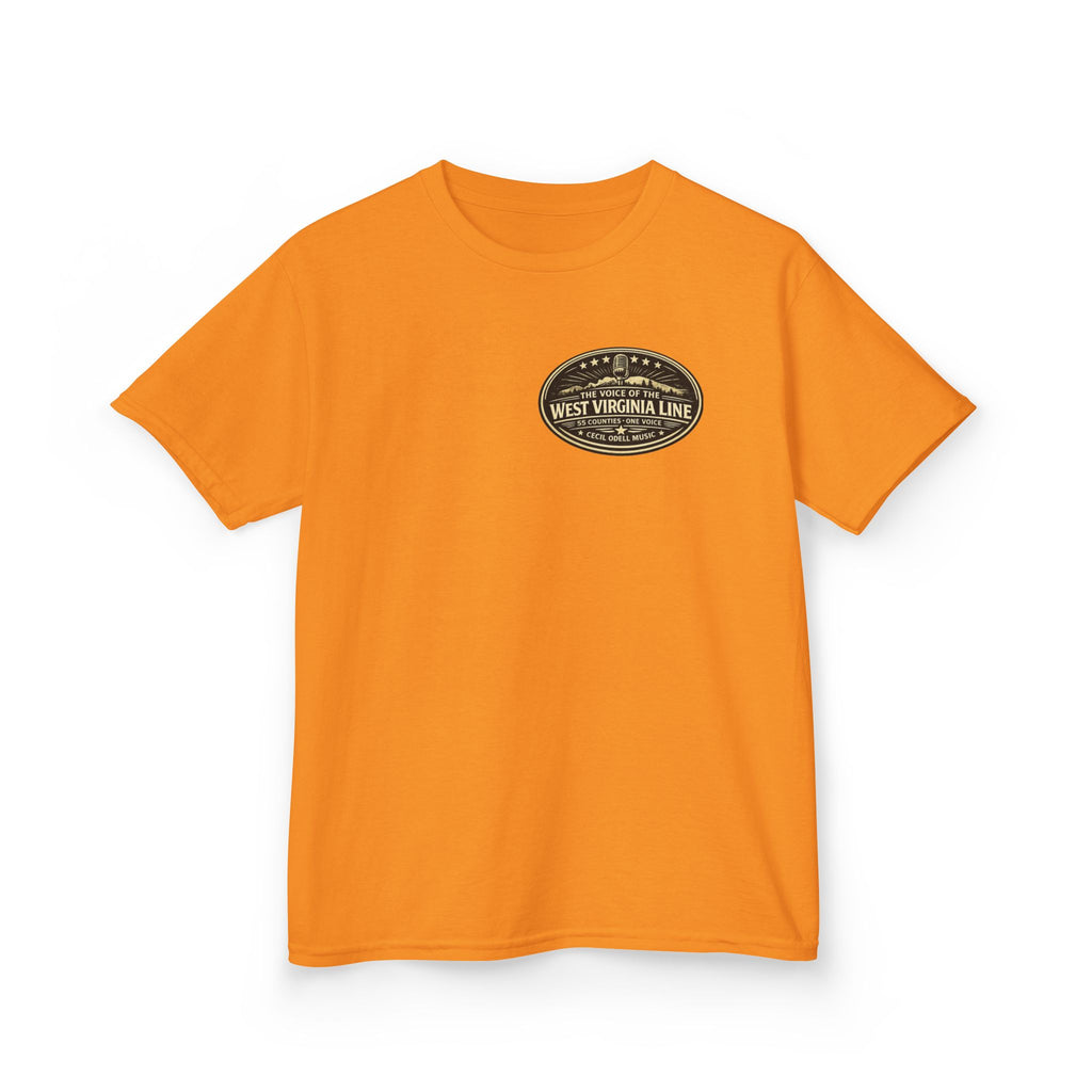 West Virginia Line Kids T‑Shirt: 'The Voice of the West Virginia Line' Vintage Emblem