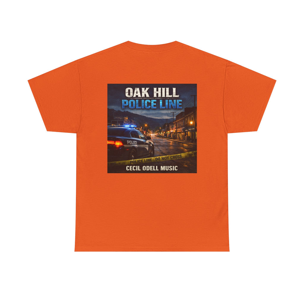 Police Line T-Shirt: Oak Hill 'Police Line' Album Cover Tee