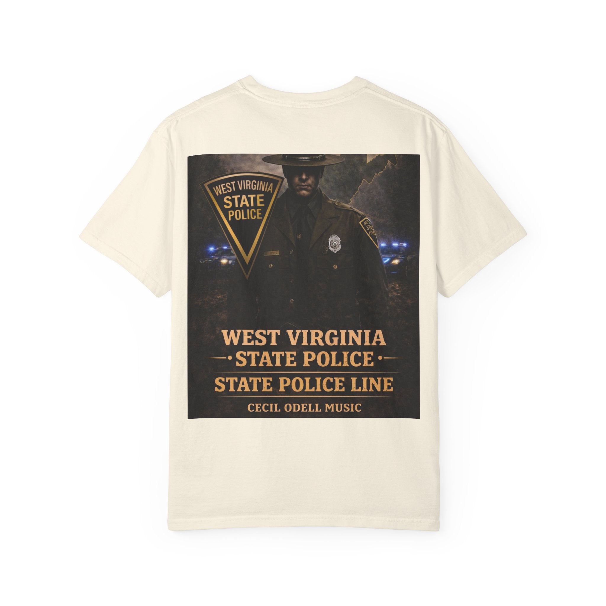West Virginia State Police Graphic T-Shirt: 'State Police Line' Back Print