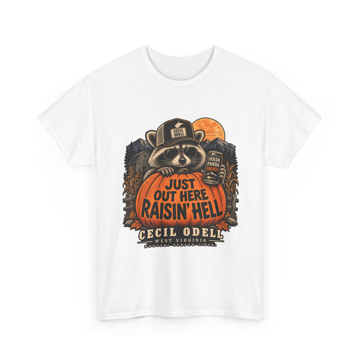 Just Out Here Raisin' Hell Halloween Tee | Cecil Odell