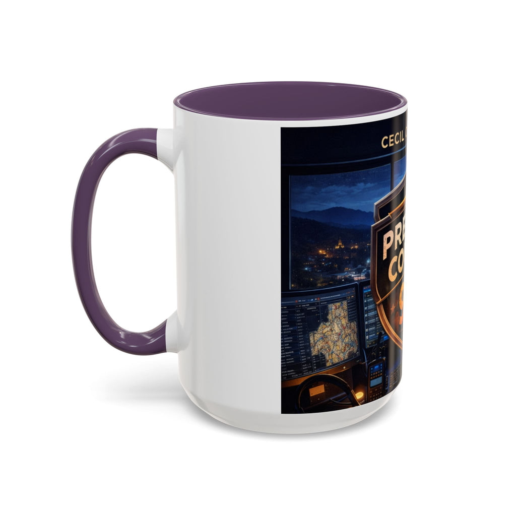 Preston County 911 Coffee Mug: Emergency Dispatch Badge Accent Mug