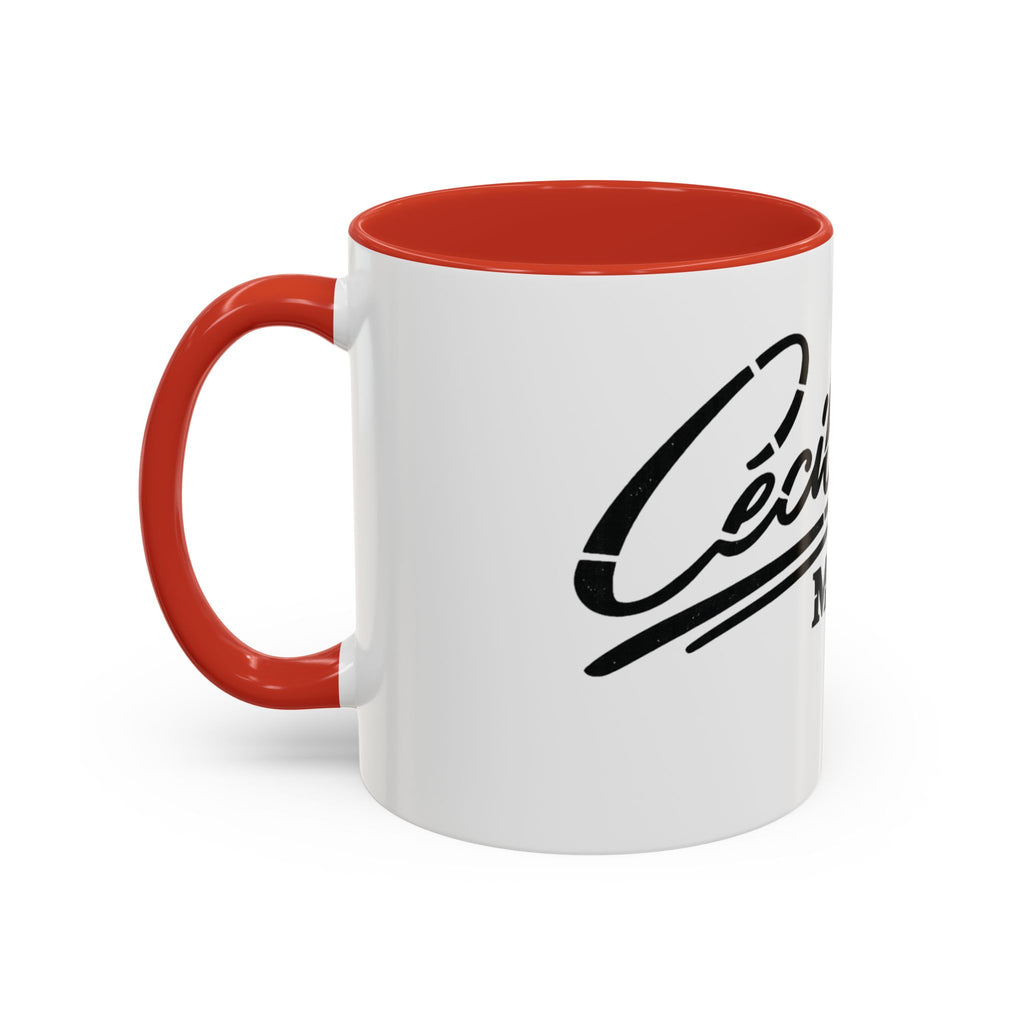 Cecil Odell Music Accent Coffee Mug: Black-Trim Musician Gift (11/15 oz)