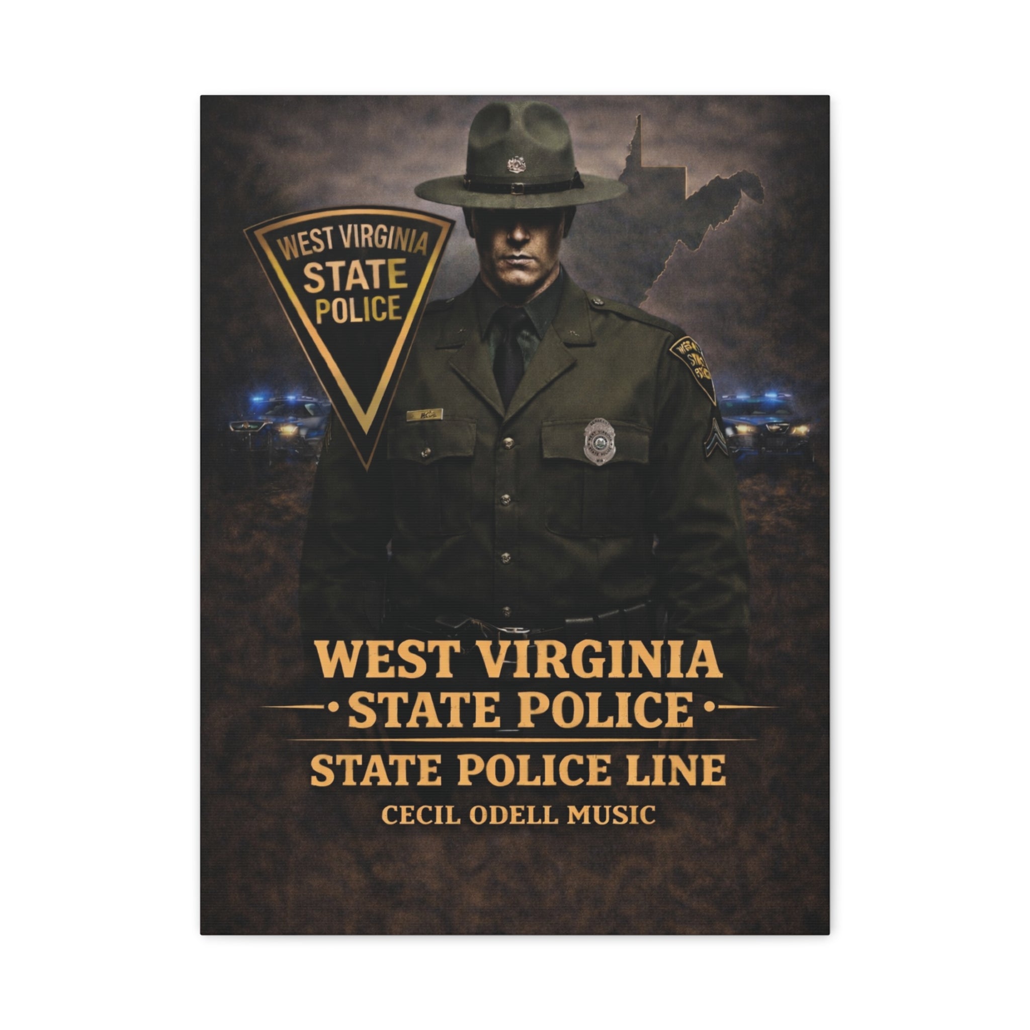 West Virginia State Police Canvas Wall Art: 'State Police Line' Tribute