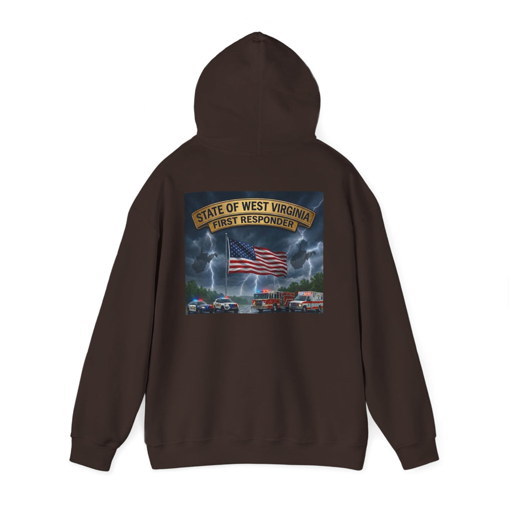 First Responder Hoodie: West Virginia Line Eagle & American Flag Tribute