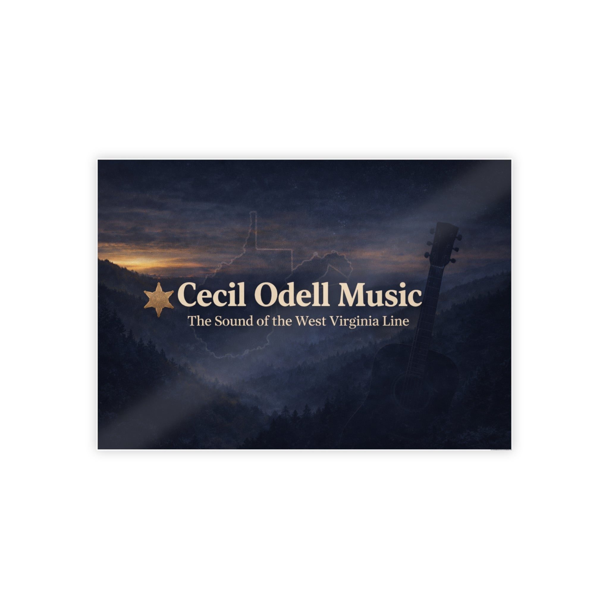 Cecil Odell Music Gloss Poster: 'The Sound of the West Virginia Line' Scenic Music Print