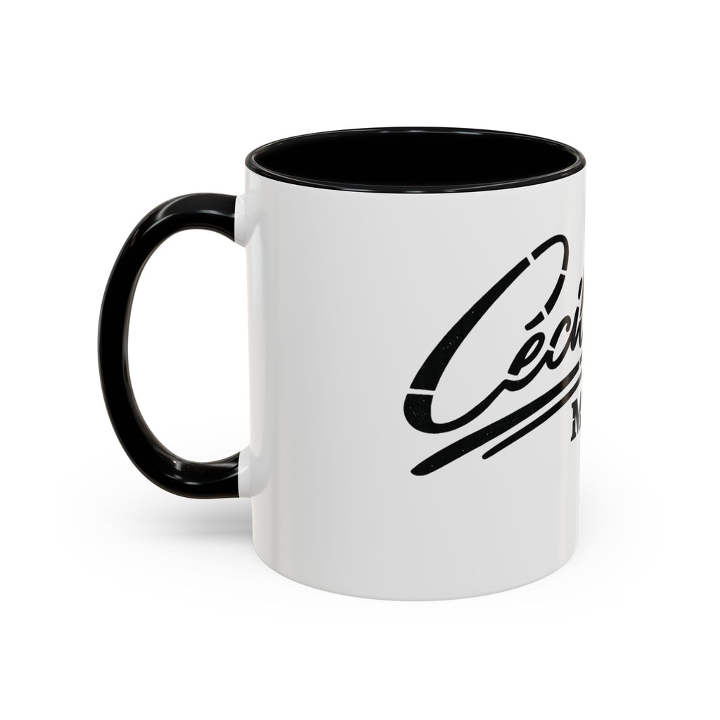 Cecil Odell Music Accent Coffee Mug: Black-Trim Musician Gift (11/15 oz)