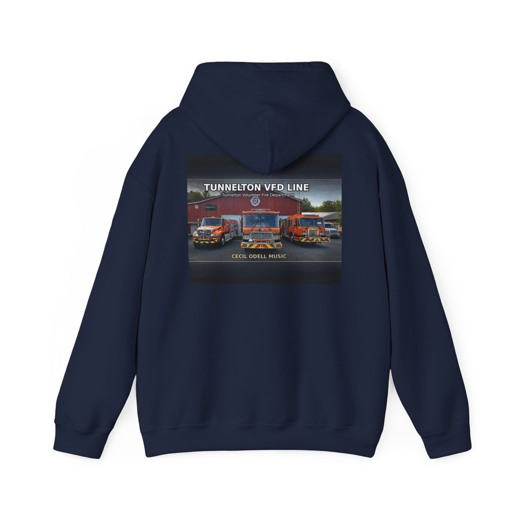 Tunnelton VFD Line Hoodie: Cool Music Firetruck Graphic Pullover