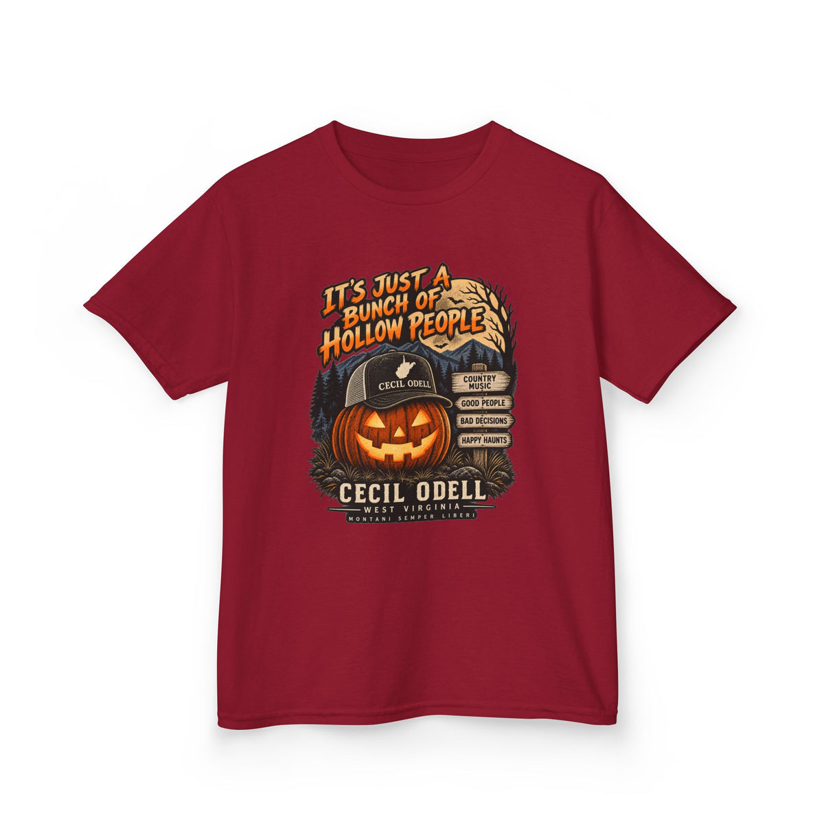 It's Just a Bunch of Hollow People Kids Halloween Tee | Cecil Odell